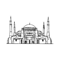 Disegno da colorare: Moschea (Edifici e architettura) #64582 - Pagine da Colorare Stampabili Gratuite
