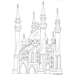 Disegno da colorare: Moschea (Edifici e architettura) #64593 - Pagine da Colorare Stampabili Gratuite