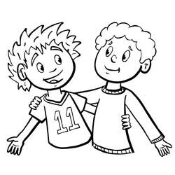 Disegni da colorare: Amicizia - Pagine da Colorare Stampabili Gratuite