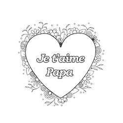 Disegni da colorare: Ti Amo Papà - Pagine da Colorare Stampabili Gratuite