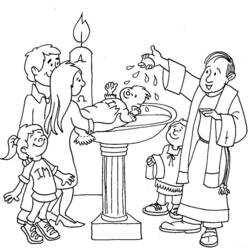 Disegno da colorare: Battesimo (Feste e Celebrazioni) #57455 - Pagine da Colorare Stampabili Gratuite