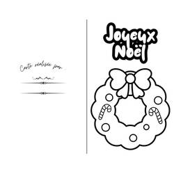 Disegni da colorare: Biglietto di Natale - Pagine da Colorare Stampabili Gratuite