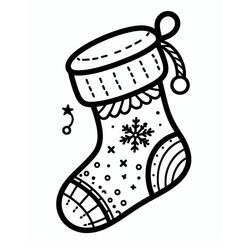 Disegni da colorare: Calza di Natale - Pagine da Colorare Stampabili Gratuite