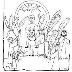 Disegno da colorare: Domenica delle Palme (Feste e Celebrazioni) #210842 - Pagine da Colorare Stampabili Gratuite