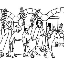 Disegno da colorare: Domenica delle Palme (Feste e Celebrazioni) #210843 - Pagine da Colorare Stampabili Gratuite