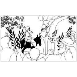 Disegno da colorare: Domenica delle Palme (Feste e Celebrazioni) #60321 - Pagine da Colorare Stampabili Gratuite