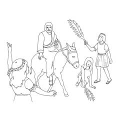Disegno da colorare: Domenica delle Palme (Feste e Celebrazioni) #60326 - Pagine da Colorare Stampabili Gratuite