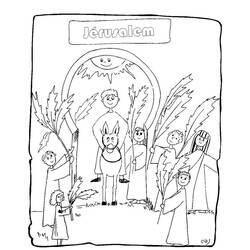 Disegno da colorare: Domenica delle Palme (Feste e Celebrazioni) #60345 - Pagine da Colorare Stampabili Gratuite