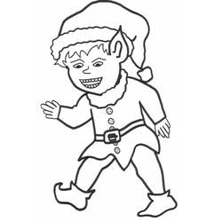 Disegni da colorare: Elfo di Natale - Pagine da Colorare Stampabili Gratuite