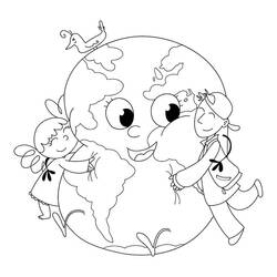 Disegni da colorare: Giornata della Terra - Pagine da Colorare Stampabili Gratuite