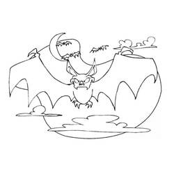 Disegni da colorare: Pipistrello di Halloween - Pagine da Colorare Stampabili Gratuite