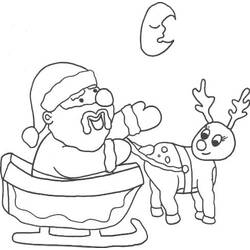 Disegni da colorare: Slitta di Natale - Pagine da Colorare Stampabili Gratuite