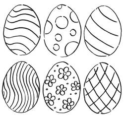 Disegni da colorare: Uovo di Pasqua - Pagine da Colorare Stampabili Gratuite
