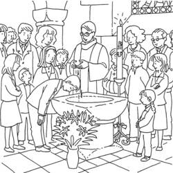 Disegno da colorare: Battesimo (Festività e occasioni speciali) #57673 - Pagine da Colorare Stampabili Gratuite