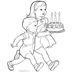 Disegno da colorare: Compleanno (Festività e occasioni speciali) #57233 - Pagine da Colorare Stampabili Gratuite