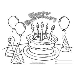 Disegno da colorare: Compleanno (Festività e occasioni speciali) #57309 - Pagine da Colorare Stampabili Gratuite
