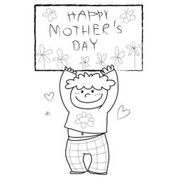 Disegno da colorare: Festa della mamma (Festività e occasioni speciali) #129984 - Pagine da Colorare Stampabili Gratuite
