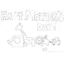 Disegno da colorare: Festa della mamma (Festività e occasioni speciali) #129987 - Pagine da Colorare Stampabili Gratuite