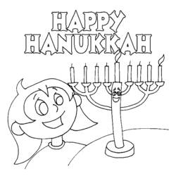Disegno da colorare: Hanukkah (Festività e occasioni speciali) #59615 - Pagine da Colorare Stampabili Gratuite