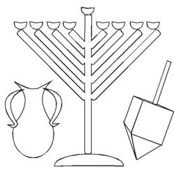 Disegno da colorare: Hanukkah (Festività e occasioni speciali) #59619 - Pagine da Colorare Stampabili Gratuite