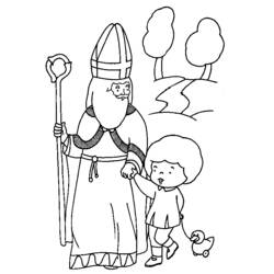 Disegno da colorare: San Nicola (Festività e occasioni speciali) #59192 - Pagine da Colorare Stampabili Gratuite