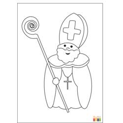 Disegno da colorare: San Nicola (Festività e occasioni speciali) #59202 - Pagine da Colorare Stampabili Gratuite
