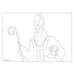 Disegno da colorare: San Nicola (Festività e occasioni speciali) #59315 - Pagine da Colorare Stampabili Gratuite
