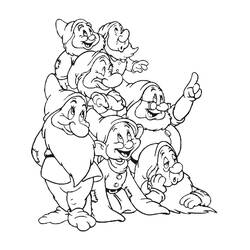 Disegno da colorare: Biancaneve e i Sette Nani (Fiabe e Storie) #133830 - Pagine da Colorare Stampabili Gratuite