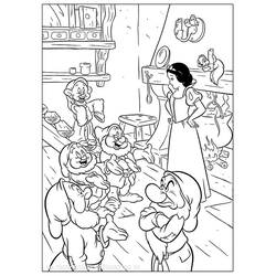 Disegno da colorare: Biancaneve e i Sette Nani (Fiabe e Storie) #133831 - Pagine da Colorare Stampabili Gratuite