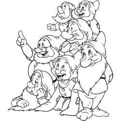 Disegno da colorare: Biancaneve e i Sette Nani (Fiabe e Storie) #133864 - Pagine da Colorare Stampabili Gratuite