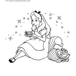Disegno da colorare: Alice nel paese delle meraviglie (Film animati) #127889 - Pagine da Colorare Stampabili Gratuite
