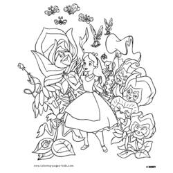 Disegno da colorare: Alice nel paese delle meraviglie (Film animati) #127898 - Pagine da Colorare Stampabili Gratuite