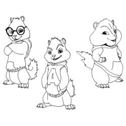 Disegno da colorare: Alvin e i Chipmunks (Film animati) #128241 - Pagine da Colorare Stampabili Gratuite