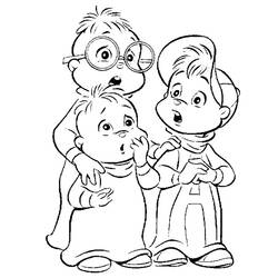 Disegno da colorare: Alvin e i Chipmunks (Film animati) #128243 - Pagine da Colorare Stampabili Gratuite