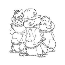 Disegno da colorare: Alvin e i Chipmunks (Film animati) #128245 - Pagine da Colorare Stampabili Gratuite
