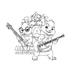 Disegno da colorare: Alvin e i Chipmunks (Film animati) #128246 - Pagine da Colorare Stampabili Gratuite