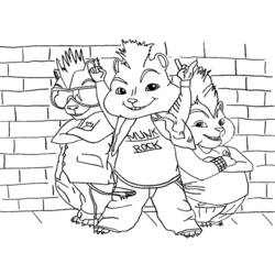 Disegno da colorare: Alvin e i Chipmunks (Film animati) #128251 - Pagine da Colorare Stampabili Gratuite