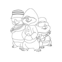 Disegno da colorare: Alvin e i Chipmunks (Film animati) #128254 - Pagine da Colorare Stampabili Gratuite