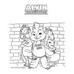 Disegno da colorare: Alvin e i Chipmunks (Film animati) #128263 - Pagine da Colorare Stampabili Gratuite