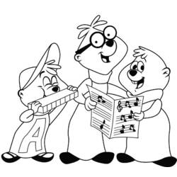 Disegno da colorare: Alvin e i Chipmunks (Film animati) #128274 - Pagine da Colorare Stampabili Gratuite
