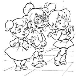 Disegno da colorare: Alvin e i Chipmunks (Film animati) #128277 - Pagine da Colorare Stampabili Gratuite