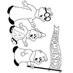 Disegno da colorare: Alvin e i Chipmunks (Film animati) #128301 - Pagine da Colorare Stampabili Gratuite
