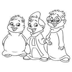 Disegno da colorare: Alvin e i Chipmunks (Film animati) #128304 - Pagine da Colorare Stampabili Gratuite