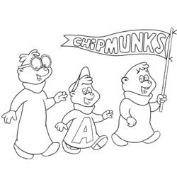 Disegno da colorare: Alvin e i Chipmunks (Film animati) #128319 - Pagine da Colorare Stampabili Gratuite