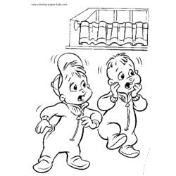 Disegno da colorare: Alvin e i Chipmunks (Film animati) #128329 - Pagine da Colorare Stampabili Gratuite