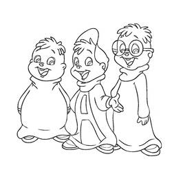 Disegno da colorare: Alvin e i Chipmunks (Film animati) #128332 - Pagine da Colorare Stampabili Gratuite
