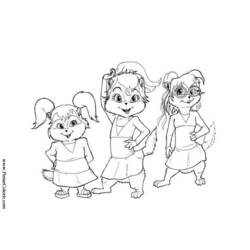 Disegno da colorare: Alvin e i Chipmunks (Film animati) #128399 - Pagine da Colorare Stampabili Gratuite