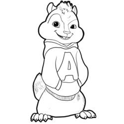 Disegno da colorare: Alvin e i Chipmunks (Film animati) #128424 - Pagine da Colorare Stampabili Gratuite