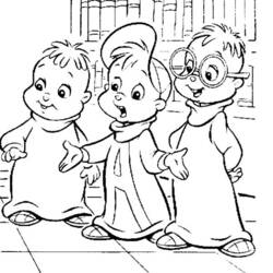 Disegno da colorare: Alvin e i Chipmunks (Film animati) #128456 - Pagine da Colorare Stampabili Gratuite