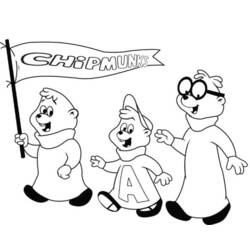 Disegno da colorare: Alvin e i Chipmunks (Film animati) #128458 - Pagine da Colorare Stampabili Gratuite